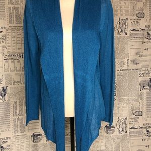 J. Jill Blue Lightweight Open front Cardigan